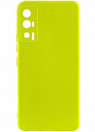 Чехол silicone cover lakshmi full camera (a) для xiaomi poco f5 pro желтый / flash