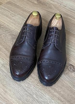 Туфлі чоловічі lederer броги коричневі, eur 42