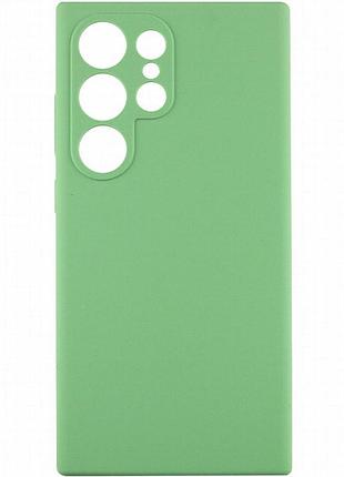 Чехол silicone cover lakshmi full camera (aaa) для samsung galaxy s24 ultra мятный / mint