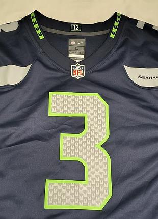 Nike nfl players seattle seahawks wilson №3 - ігрова джерсі клубу  нфл сіетл сіхокс - рассел вільсон №3 -  l
