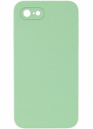 Чехол silk square full camera protective (aa) no logo для apple iphone 7/8/se (2020) (4.7") мятный / mint