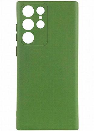 Чехол silicone cover ummi lakshmi full camera (aa) для samsung galaxy s25 ultra зеленый / dark green