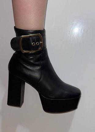 Ботильйони жіночі kurt geiger чорні eu 39 натуральна шкіра