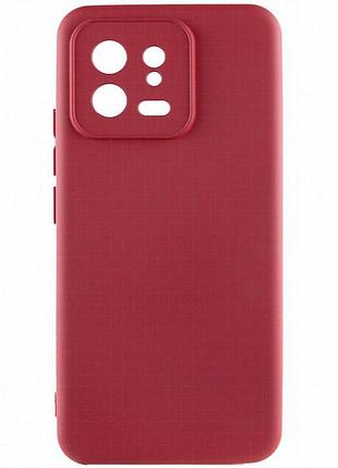 Чехол tpu getman liquid silk full camera для xiaomi 13 бордовый / marsala