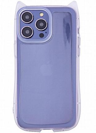 Чехол tpu cat для apple iphone 15 pro (6.1") transparent