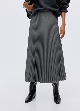 Міді спідниця жіноча плісе від h&m 4