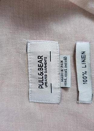 Мужская льняная рубашка pull &amp; bear 2