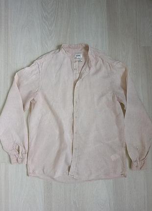 Мужская льняная рубашка pull &amp; bear