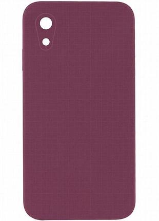 Чехол silk square full camera protective (aa) no logo для apple iphone xr (6.1") бордовый / maroon