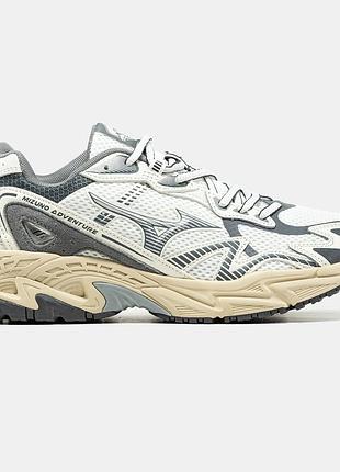Белые мужские кроссовки mizuno adventure white grey х мизуно 45