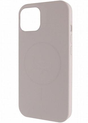 Чехол silk full protective (aa) no logo with magnetic fit для apple iphone 12 pro / 12 (6.1") серый / lavender