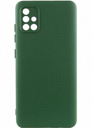 Чехол tpu getman liquid silk full camera для samsung galaxy a51 зеленый / dark green