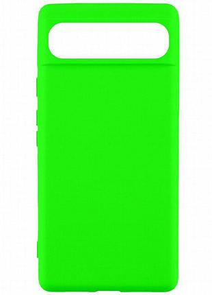Чехол tpu getman liquid silk для google pixel 6 pro салатовый / neon green