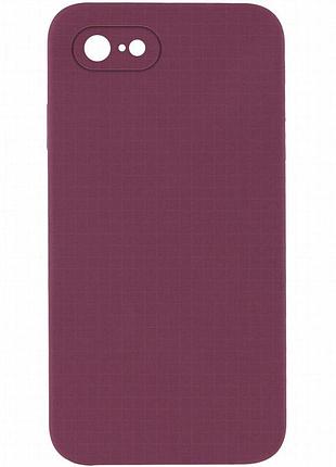 Чехол silk square full camera protective (aa) no logo для apple iphone 6/6s (4.7") бордовый / maroon
