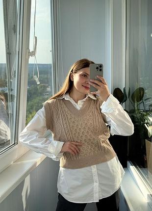 Жіночий вʼязаний жилет one size