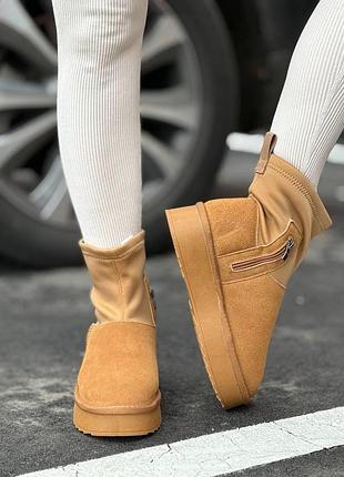 Угги женские ugg на утолщеной подошве замшевые 36 39 40 41
