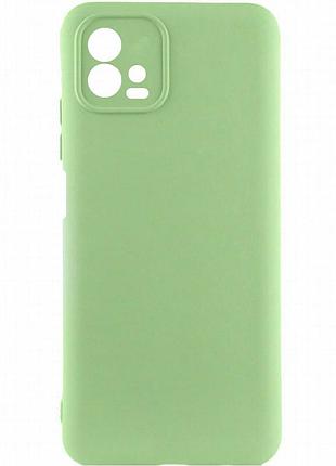 Чехол tpu getman liquid silk full camera для motorola moto g72 зеленый / pistachio