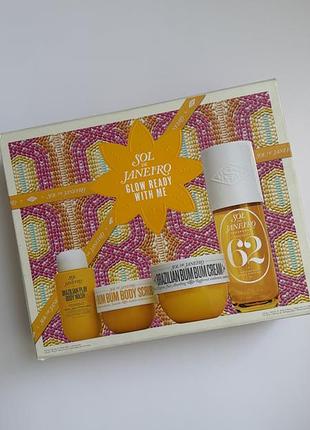 Sol de janeiro glow ready with me подарунковий набір для тіла крем спрей гель для душу скраб