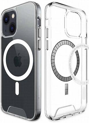 Чехол tpu space case with magnetic fit для apple iphone 13 mini (5.4") прозрачный