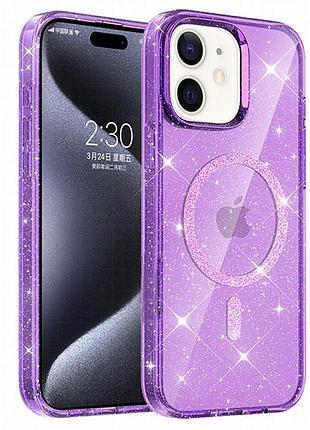 Чехол tpu eclipse sparkle magnetic fit для apple iphone 11 (6.1") purple