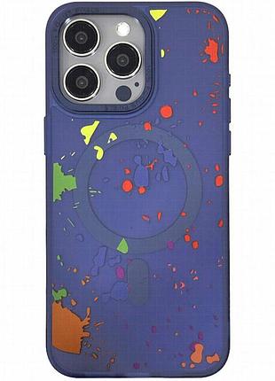 Чехол tpu+pc flush with magnetic fit для apple iphone 12 pro max (6.7") dark blue