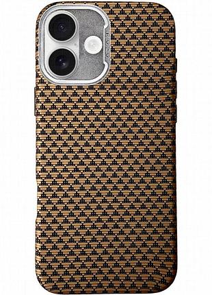 Чехол tpu+pc kvzv triangular pattern with magnetic fit для apple iphone 17 (6.3") khaki