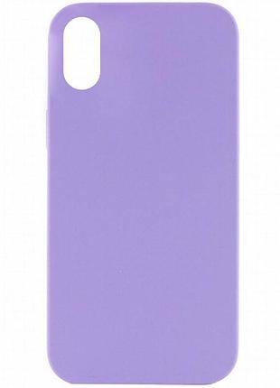 Чехол silk full protective (aa) no logo для apple iphone xs max (6.5") сиреневый / dasheen