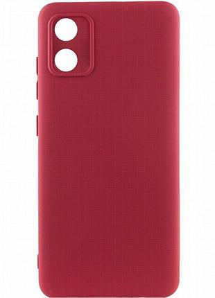 Чехол tpu getman liquid silk full camera для motorola moto e13 бордовый / marsala