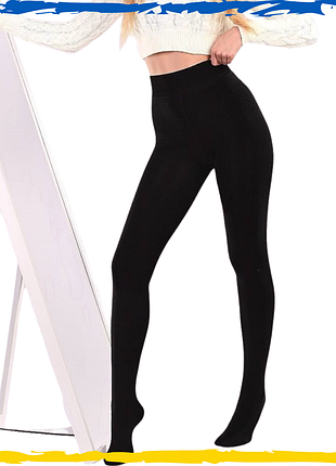 Женские колготки на флисе. колготки теплые зимние на флисе 1800d s m l xl 2xl