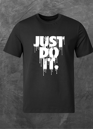 Футболка унисекс с принтом just do it базовая черная m