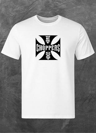Футболка унісекс з принтом west coast choppers (мод2) базова біла xs