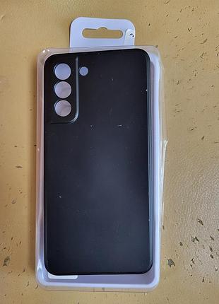 Чохол samsung s21 fe чорний з мікрофіброю