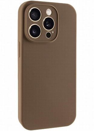 Чехол silk full camera protective (aa) no logo для apple iphone 15 pro (6.1") коричневый / brown