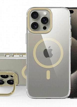 Чехол tpu space case apex with magnetic fit для apple iphone 16 pro (6.3") gold