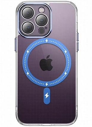 Чехол tpu+pc colorful with magnetic fit для apple iphone 13 pro (6.1") blue