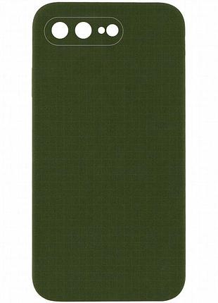 Чехол silk square full camera protective (aa) no logo для apple iphone 7 plus/8 plus (5.5") зеленый / dark olive