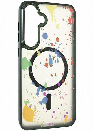 Чехол tpu+pc flush with magnetic fit для samsung galaxy s24+ / s25+ dark green