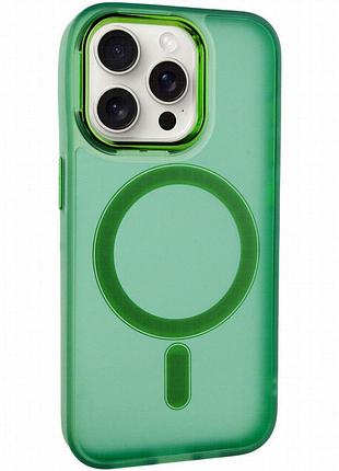 Чехол tpu+pc lily with magnetic fit для apple iphone 15 pro max (6.7") army green
