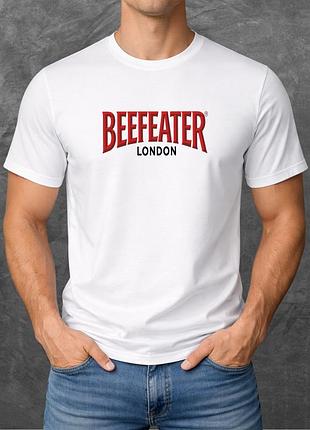 Футболка унісекс з принтом beefeater london базова біла l