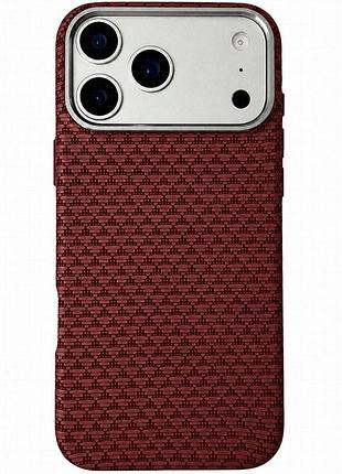 Чехол tpu+pc kvzv triangular pattern with magnetic fit для apple iphone 17 pro / 18 pro (6.3") red