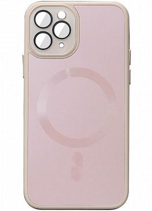 Чехол tpu+glass sapphire midnight with magnetic fit для apple iphone 13 pro max (6.7") розовый / pink sand
