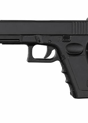 Іграшковий металевий пістолет глок 17 на кульках | пружинний пістолет glock на пластикових кульках