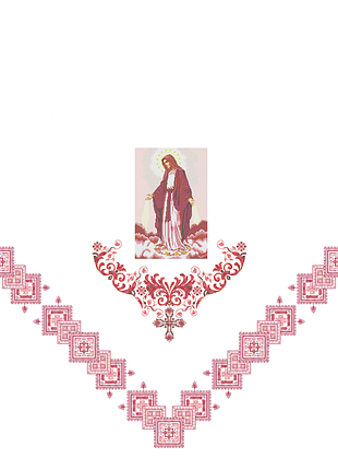 Х-044. схема для вишивки бісером фана до церкви непорочне зачаття