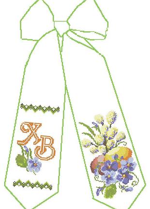 Б-012. схема для вишивки бісером великодній бант.