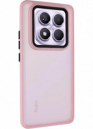 Чехол tpu+pc lyon frosted для xiaomi redmi note 14 pro 4g pink