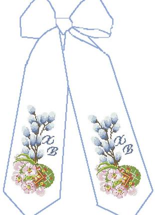Б-014. схема для вишивки бісером великодній бант.