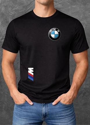 Футболка унісекс з принтом bmw m бмв базова чорна xs