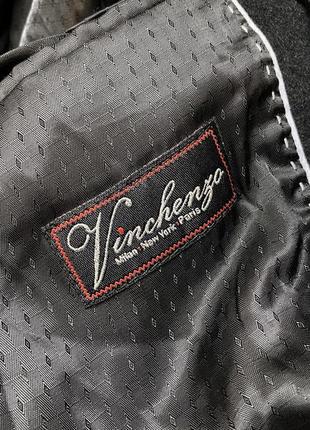 Пальто шерстяное, эксклюзивное vinchenzo, черное8 фото