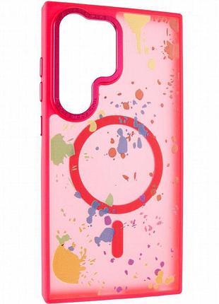 Чехол tpu+pc flush with magnetic fit для samsung galaxy s24 ultra barbie pink