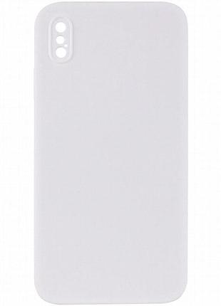 Чехол silk square full camera protective (aa) no logo для apple iphone x / xs (5.8") белый / white